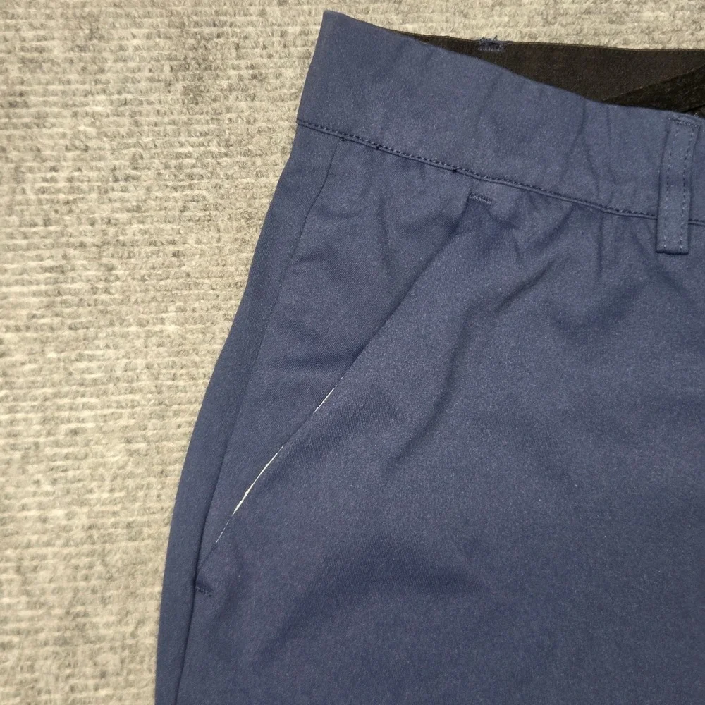 Talanes Mens Performance Golf Pants Navy Blue Flat Front Stretch Trousers 34x32